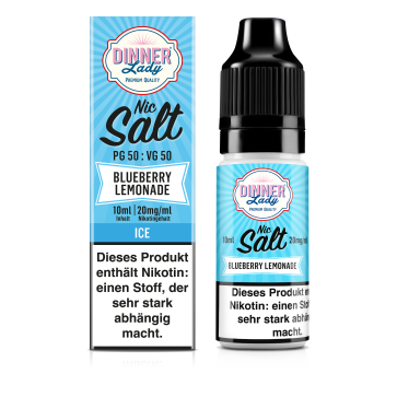 Blueberry Lemonade - Dinner Lady Nikotinsalz Liquid 20mg/ml (hellblau)