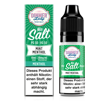 Mint Menthol - Dinner Lady Nikotinsalz Liquid 20mg/ml (grün)