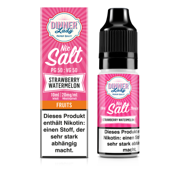 Strawberry Watermelon - Dinner Lady Nikotinsalz Liquid 20mg/ml (pink)