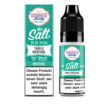 Triple Menthol - Dinner Lady Nikotinsalz Liquid 20mg/ml (mintgrün)