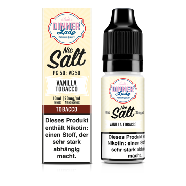 Vanilla Tobacco - Dinner Lady Nikotinsalz Liquid 20mg/ml (blassgelb)