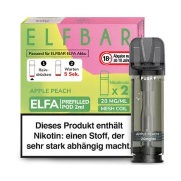 Apple Peach - Elf Bar - Elfa Prefilled Pod (2er-Pack) - 20mg