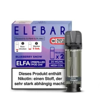 Blueberry Snow - Elf Bar - Elfa Prefilled Pod (2er-Pack)