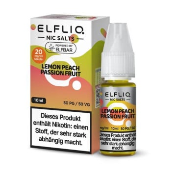 Lemon Peach Passion Fruit - Elfliq by Elfbar Nikotinsalz Liquid