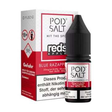 Blue Razapple Ice - Pod Salt Fusion Nikotinsalz Liquid 20mg/ml (Rot)