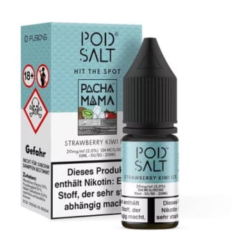 Strawberry Kiwi Ice - Pod Salt Fusion Nikotinsalz Liquid 20mg/ml (Türkis)