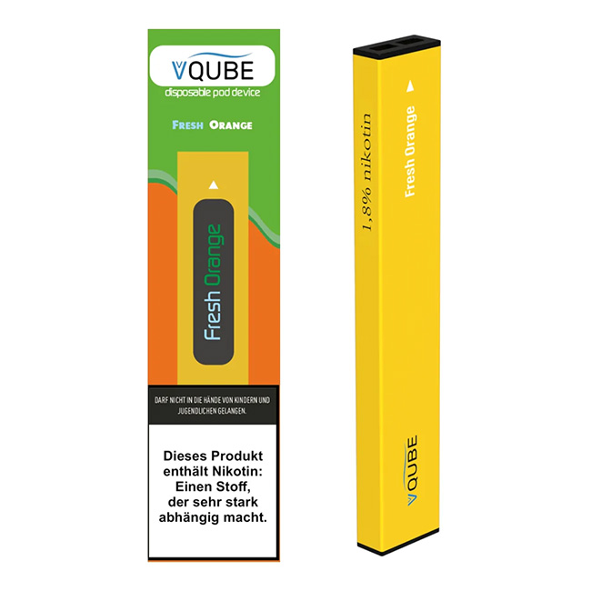 VQUBE Fresh Orange Einweg E-Zigarette (Orange)