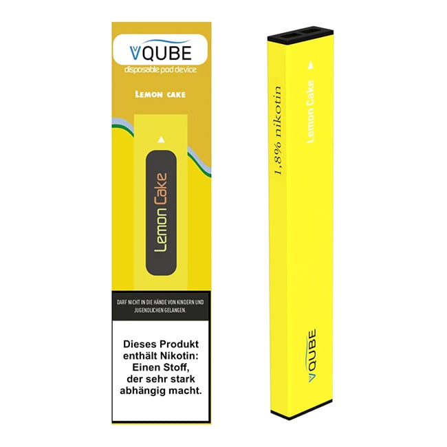 VQUBE Lemon Cake Einweg E-Zigarette (Gelb)
