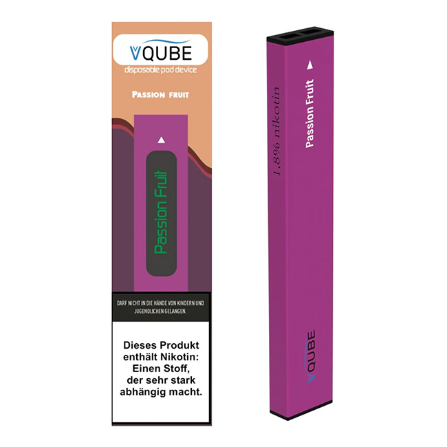 VQUBE Passion Fruit Einweg E-Zigarette (Orange)