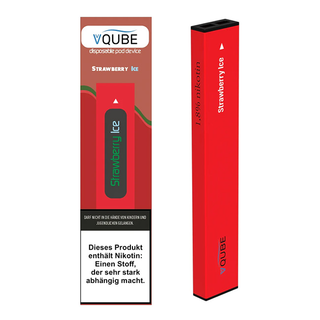 VQUBE Strawberry Ice Einweg E-Zigarette (Orange)