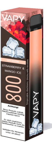 Vapy Infinity Erdbeere Mango mit Eiseffekt (Orange-Schwarz)