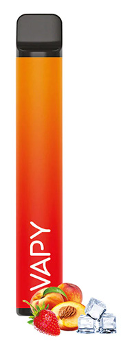Vapy Pfirsich Erdbeere Eis Nikotinfrei (Rot-Orange)