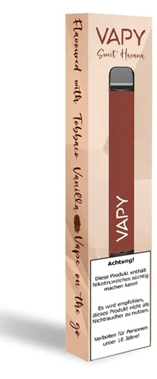 Vapy Vanille Tabak (Braun)
